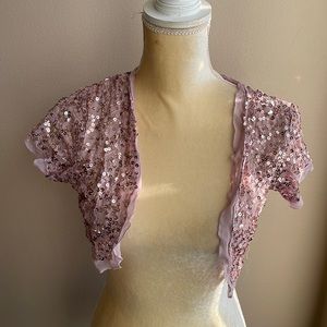 Sequined silk bolero Sz S ST2925